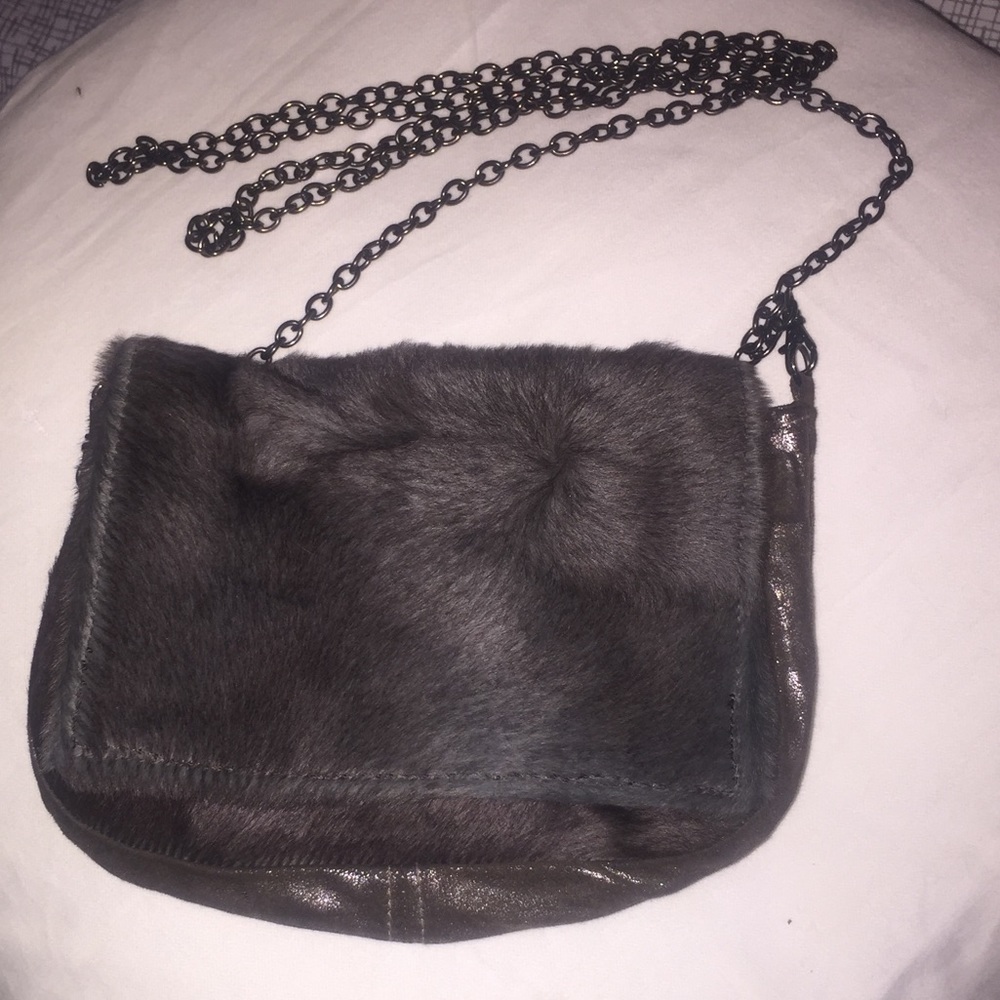 Deepa Gurnani Furry Magnet Flap Pouch Clutch